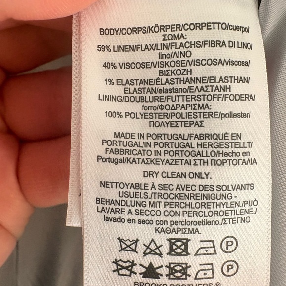 BROOKS BROTHERS Linen Blend Lapel Plaid Blazer Jacket Womens 4 Career Timeless - Picture 10 of 10